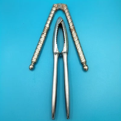 Vintage HMQ & Italy Metal Nut Cracker Tool Lot Of 2 Shell Nutcracker Crab Walnut - Image 1 of 4