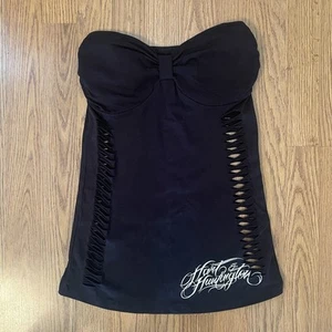 Hart & Huntington Women’s Black Sleeveless Top Size Small Ink/Rock/Moto - Picture 1 of 9