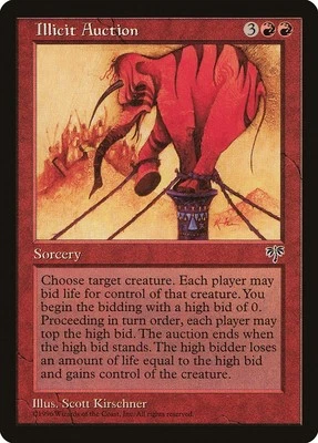 MTG Illicit Auction NM Mirage MIR English Magic Gathering card old school - Image 1 of 3