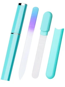 Glass Nail File and Buffer with Case, Crystal Fingernail Files for Natural Na... - Picture 1 of 8