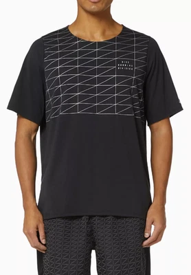 NIKE RISE 365 RUN DIVISION FLASH REFLECTIVE RUNNING TOP BLACK CU7876-010 MEN S - Image 1 of 4