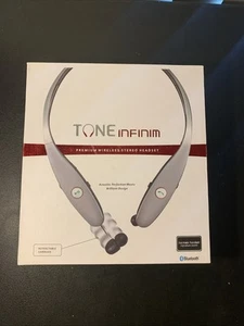 LG Tone Infinim HBS-910 Bluetooth Wireless Harmon/Kardon Sound Silver - Picture 1 of 12