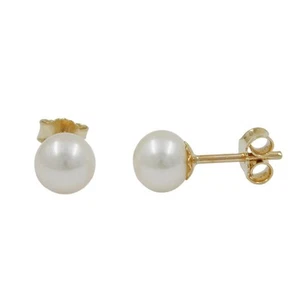Orecchini In Oro Giallo 375 Con Perla Di Acqua Dolce, Perle, Donna - Picture 1 of 2