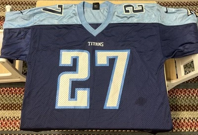 Camiseta deportiva vintage Y2K Nike NFL Tennessee Titans #27 Eddie George grande azul Foto 1 de 4