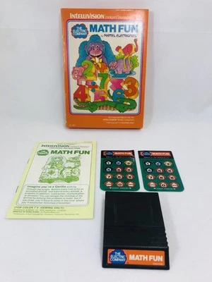 Math Fun (Intellivision 1979) Complete In Box CIB  Game W Manual Overlays Tested - Image 1 of 4