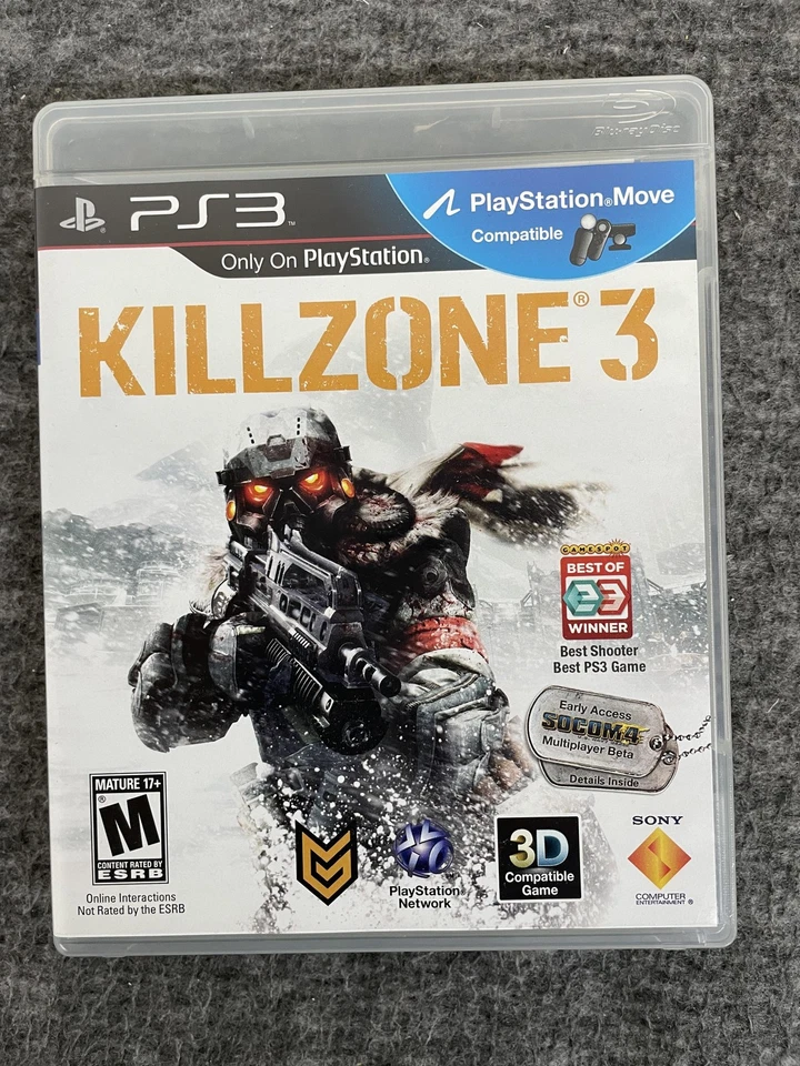 Killzone 3 PlayStation 3 PS3 Juego Completo CIB Shooter 3D Move SOCOM Beta Promo Foto 1 de 4