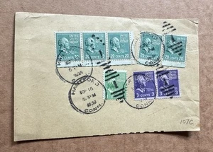 US 1939 Prexy Parcel Piece +First-Class Rate Study (E02) +107C Rate +Should 108C - Picture 1 of 1