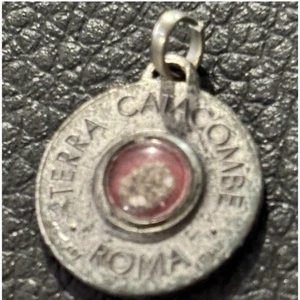 Vintage religiöse Reliquie Anhänger Terra Catacombe Roma Pavlvs? - Bild 1 von 5