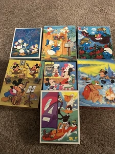 De colección Años 80-90 Rompecabezas, Cuentos de Patos, Libra Disney Mickey Lucas Pitufos - Lote de 7 - Imagen 1 de 5