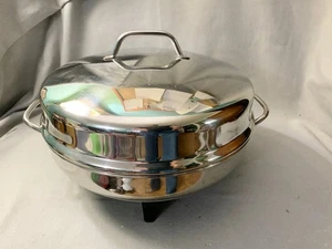 Farberware 12" Elektrisch Edelstahl Buffet Pfanne Pfanne 344A Kabel Dampf Gestell - Bild 1 von 11