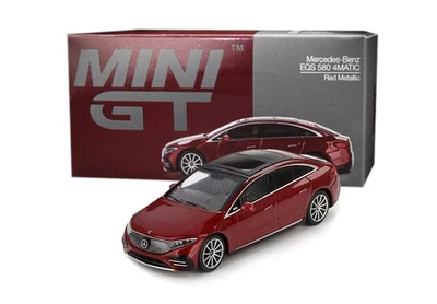 Mini-GT 1:64 MERCEDES BENZ EQS 580 4MATIC RED METALLIC 2024 - MGT00970-L - Immagine 1 di 4