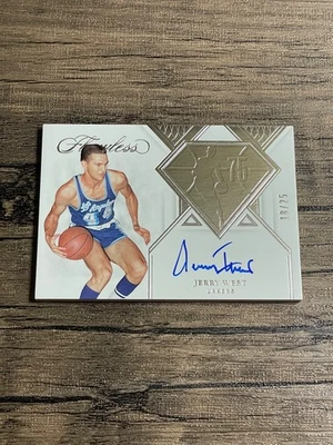 Flawless Jerry West Silver 75th 2021 con tarjeta Auto Lakers Foto 1 de 2