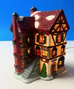 Trim a Home 1997 - Cobbler and Tavern Christmas Village Lighted Building - HTF! - Picture 1 of 19
