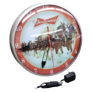 Budweiser Clydesdales Illuminated Limited Edition Clock 782 Out Of 10,000 - Picture 1 of 5