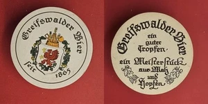 Greifswalder Bier Meisterstück Brauerei Bierdeckel Bier - Picture 1 of 1