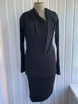 Платье Vivienne Westwood Anglomania 2108 черное вискозное асимметричное с запахом размер M - Изображение 1 из 4