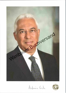 Original Autogramm Antonio Costa Preminister Portugal /// Autogramm Autograph si - Picture 1 of 9
