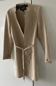 Manguun LongBlazer Kurzmantel Damen Gr 40/M beige Faux-Wildleder ungefüttert NEU - Bild 1 von 9