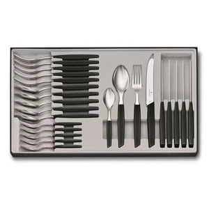 Victorinox - Swiss Modern Table 24pc Cutlery Set Black (Made in Switzerland) - Picture 1 of 1