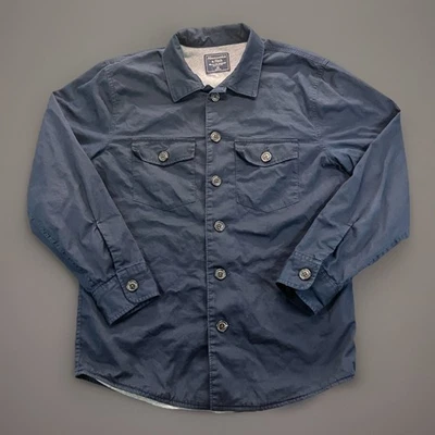 Abercrombie & Fitch Shirt Mens Blue Plaid Blanket Lined Shacket Trucker XS - Image 1 of 4