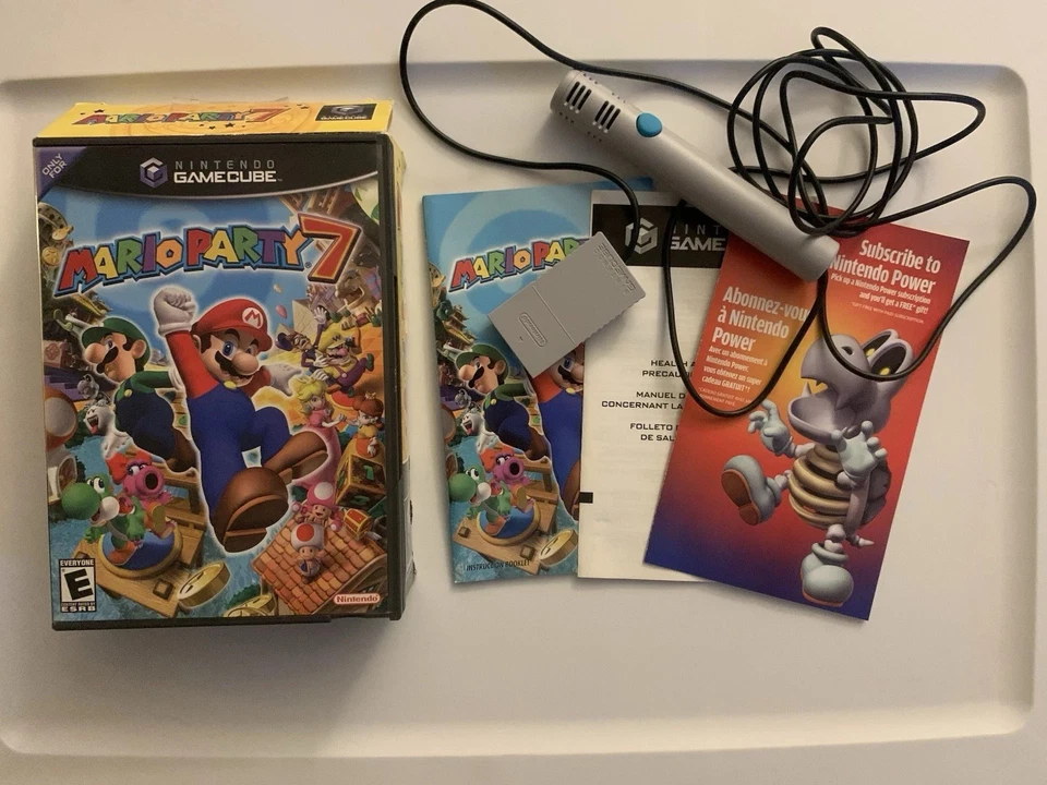 Mario Party 7 (Nintendo GameCube, 2005) CIB w/Microphone - Image 1 of 1