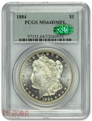 1884 $1 Morgan Dollar PCGS MS 64 DMPL CAC - Image 1 of 3