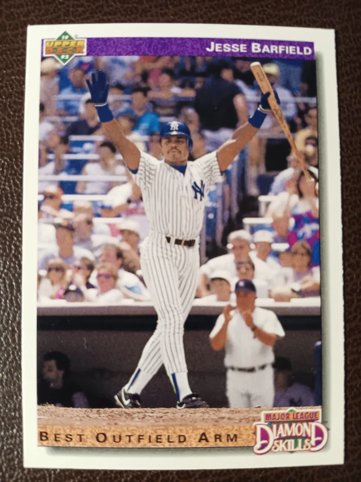 JESSE BARFIELD NEW YORK YANKEES "DIAMOND SKILLS" 1992 UPPER DECK BASEBALL #644 - Image 1 of 1