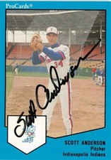 1989 Indianapolis Indians ProCards #1234 Scott Anderson Signed No Cert	p2s-7809