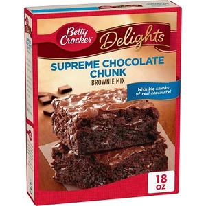 Betty Crocker Delights Supreme Chocolate Chunk Brownie Mix, 18 oz. - Picture 1 of 8