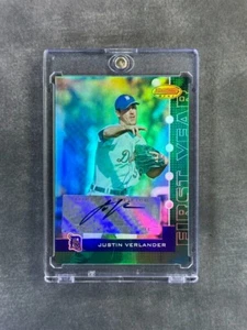 2005 Bowman’s Best Justin Verlander Green Refractor Auto Rookie RC/399 - Picture 1 of 2