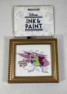 MR TOAD & ICHOBOD CRANE Disney Parks INK & PAINT Christmas Canvass Ornament 2020 - Picture 1 of 2