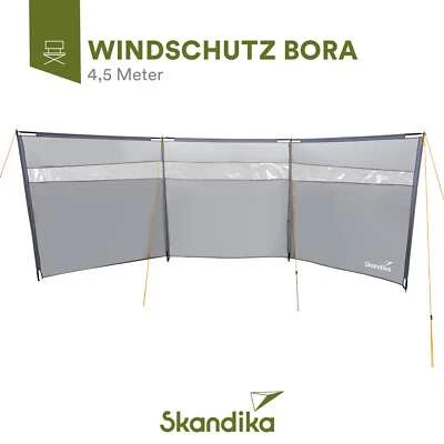 Skandika Windschutz Bora 4,5 m Camping Sichtschutz mit Stangen stabil sturmfest - Bild 1 von 4