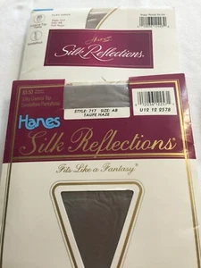 Hanes Pantyhose Size AB Taupe Haze Hosiery Lot of 2 Silk Reflections Style 717 - Picture 1 of 3