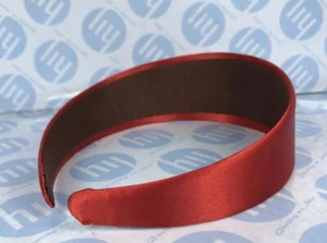 WIDE 4.5cm SATIN FABRIC ALICE BAND HAIR HEAD HEADBAND BRIGHT RED COLOUR New - Picture 1 of 4