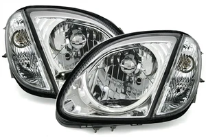 CRYSTAL HEADLIGHTS HEADLAMPS + INDICATORS FOR MERCEDES SLK R170 1996-2004 MODEL - Picture 1 of 2