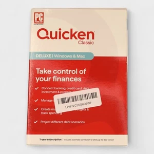 Quicken Classic Deluxe Personal Finance - 1 Year Subscription Windows /Mac - Picture 1 of 2