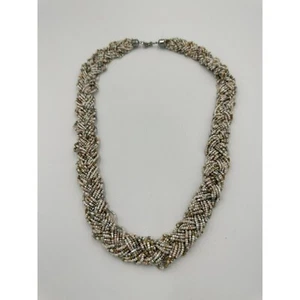 Beige Rosa Grau 28" Perlenkette | Sommer | Urlaub | Verspielt | Statement - Bild 1 von 4