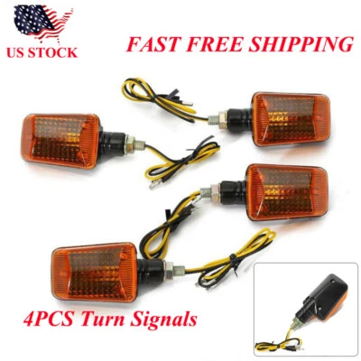 4PCS Motor Mini Turn Signal For Honda Nighthawk 250 650 750 Shadow VT750 VT1100 - Image 1 of 4