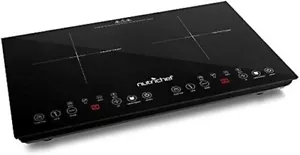 Induction Dual Ceramic Burners Heating Zones Cooktop Portable 120V Black Digital - Picture 1 of 8