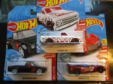 2019 Hot Wheels Red Edition Target Exclusive,67 Chevy C10,Volkswagen Caddy,C7.R
