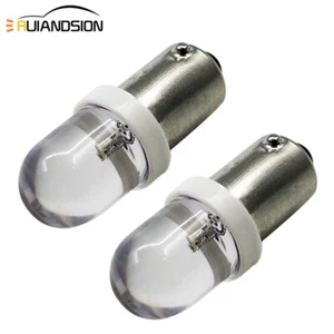 2pcs 24V White BA9S T4W Straight Pins F5 LED Light Dash Bulb Side Parker Globe - Foto 1 di 6