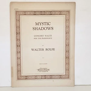 Vintage 1925 Mystic Shadows Concert Waltz Piano Sheet Music by Walter Rolfe - Picture 1 of 14