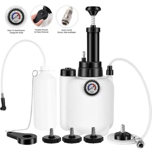 3L+1L Pressure Brake Clutch Fluid Bleeder Bleeding Kit Car Bleed Oil Bottle Tool - Picture 1 of 10