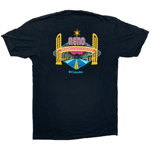 Columbia Reno Nevada USA schwarzes kurzärmliges T-Shirt Größe Herren Medium M - Bild 1 von 13