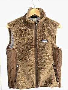 Patagonia Retro-X Fleece Vest Womens Large Brown Full Zip L