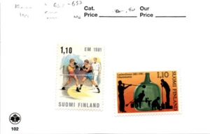 Finland, Postage Stamp, #652-653 Mint NH, 1981 Boxing (AB) - Picture 1 of 1