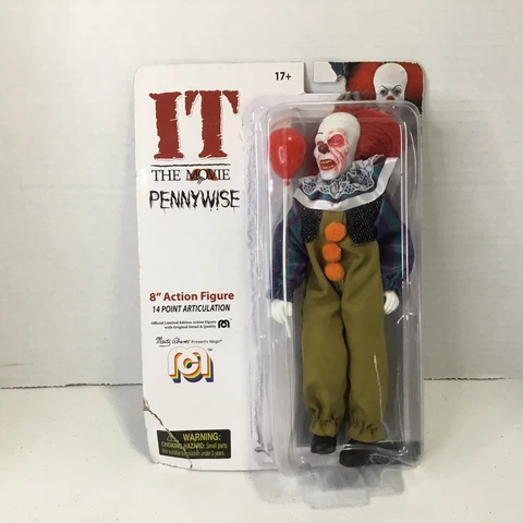 MEGO Horror Series It Movie Pennywise the Clown Burn Damage 8" Action Figure Cover