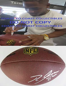 RICARDO LOUIS CLEVELAND BROWNS, AUBURN, FIRMADO, AUTOGRAFIADO, FÚTBOL AMERICANO DUQUE, CERTIFICADO DE AUTENTICIDAD, PRUEBA - Imagen 1 de 2