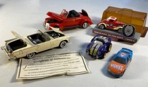 Lot of 5 Vintage Toy Vehicles: Ford Convertibles, Wheaties Racer, Etc. - Picture 1 of 12