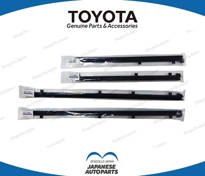 Juego de 4 bandas climáticas para molduras de cinturón de puerta interior 4Runner 10-18 originales Toyota Foto 1 de 4